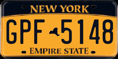 NY license plate GPF5148