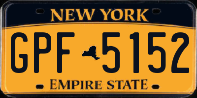 NY license plate GPF5152