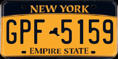 NY license plate GPF5159