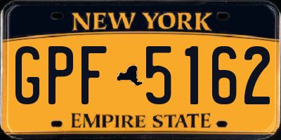 NY license plate GPF5162