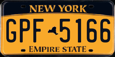NY license plate GPF5166