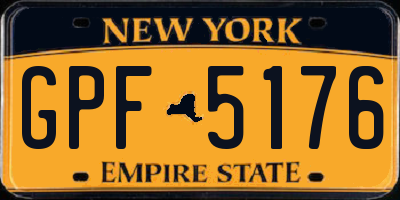 NY license plate GPF5176