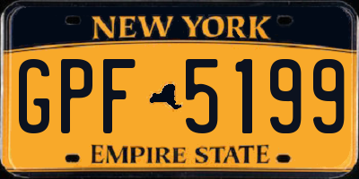 NY license plate GPF5199