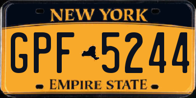 NY license plate GPF5244