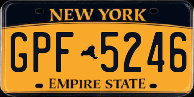 NY license plate GPF5246