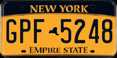 NY license plate GPF5248