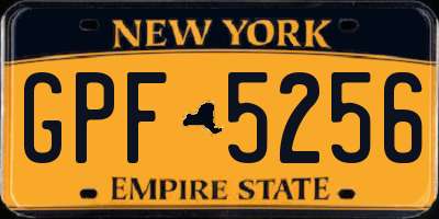 NY license plate GPF5256