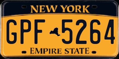 NY license plate GPF5264