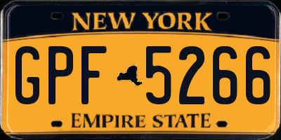NY license plate GPF5266