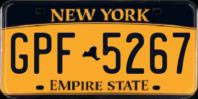 NY license plate GPF5267