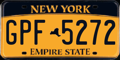 NY license plate GPF5272