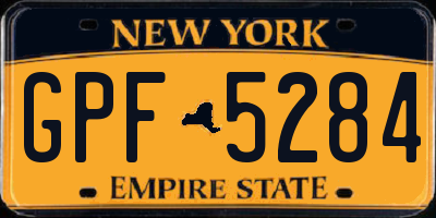 NY license plate GPF5284