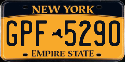 NY license plate GPF5290