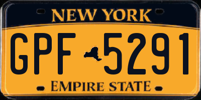 NY license plate GPF5291