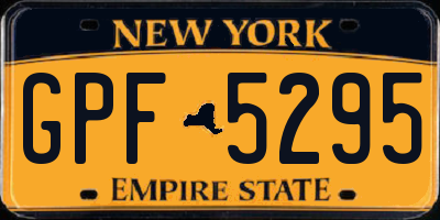 NY license plate GPF5295