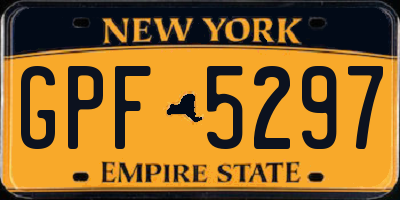 NY license plate GPF5297