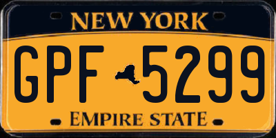 NY license plate GPF5299