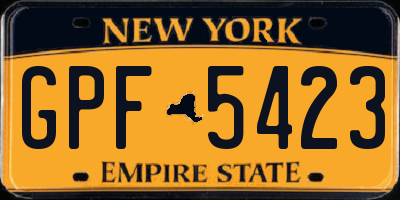 NY license plate GPF5423
