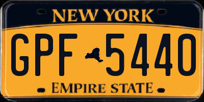 NY license plate GPF5440