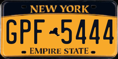 NY license plate GPF5444