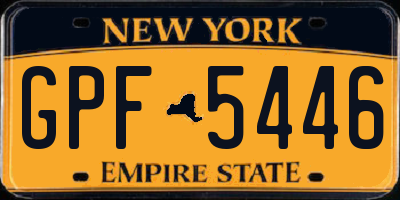 NY license plate GPF5446