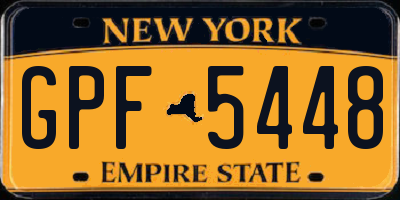 NY license plate GPF5448