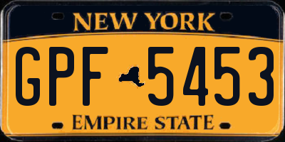 NY license plate GPF5453