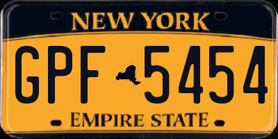 NY license plate GPF5454