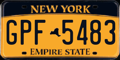 NY license plate GPF5483