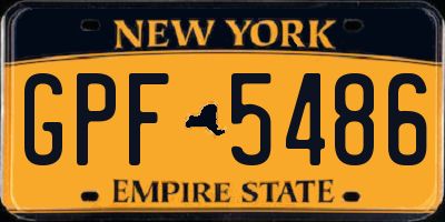 NY license plate GPF5486