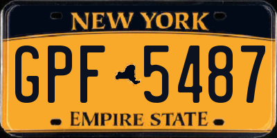 NY license plate GPF5487