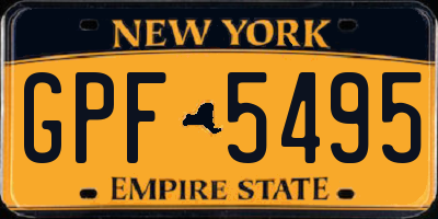 NY license plate GPF5495