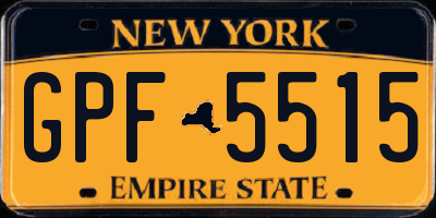 NY license plate GPF5515