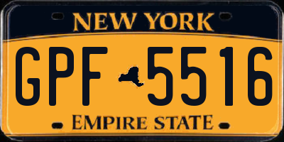 NY license plate GPF5516