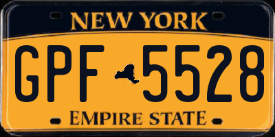 NY license plate GPF5528