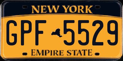 NY license plate GPF5529