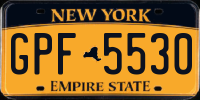 NY license plate GPF5530
