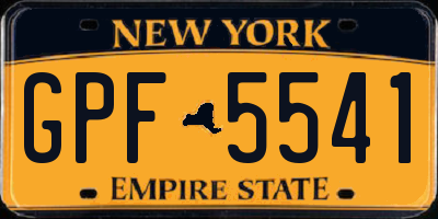 NY license plate GPF5541