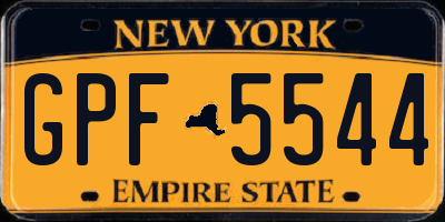NY license plate GPF5544