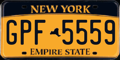 NY license plate GPF5559
