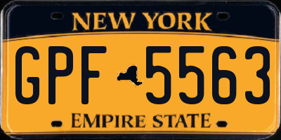 NY license plate GPF5563