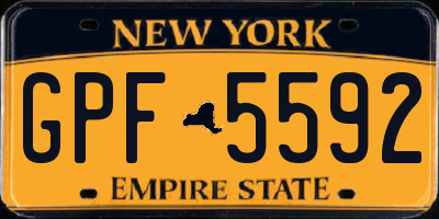NY license plate GPF5592