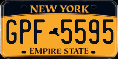 NY license plate GPF5595