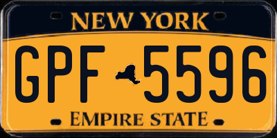 NY license plate GPF5596