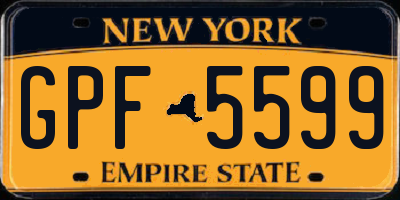 NY license plate GPF5599