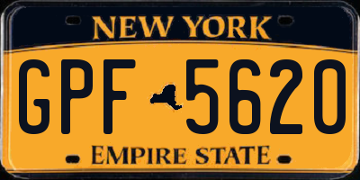 NY license plate GPF5620