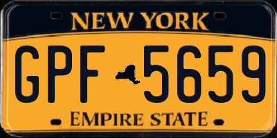 NY license plate GPF5659