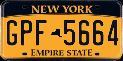 NY license plate GPF5664