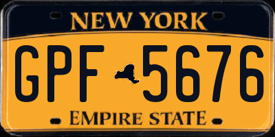 NY license plate GPF5676