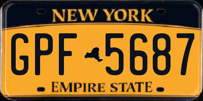 NY license plate GPF5687